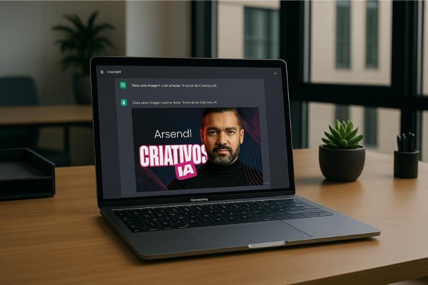 Demonstração do sistema em um laptop