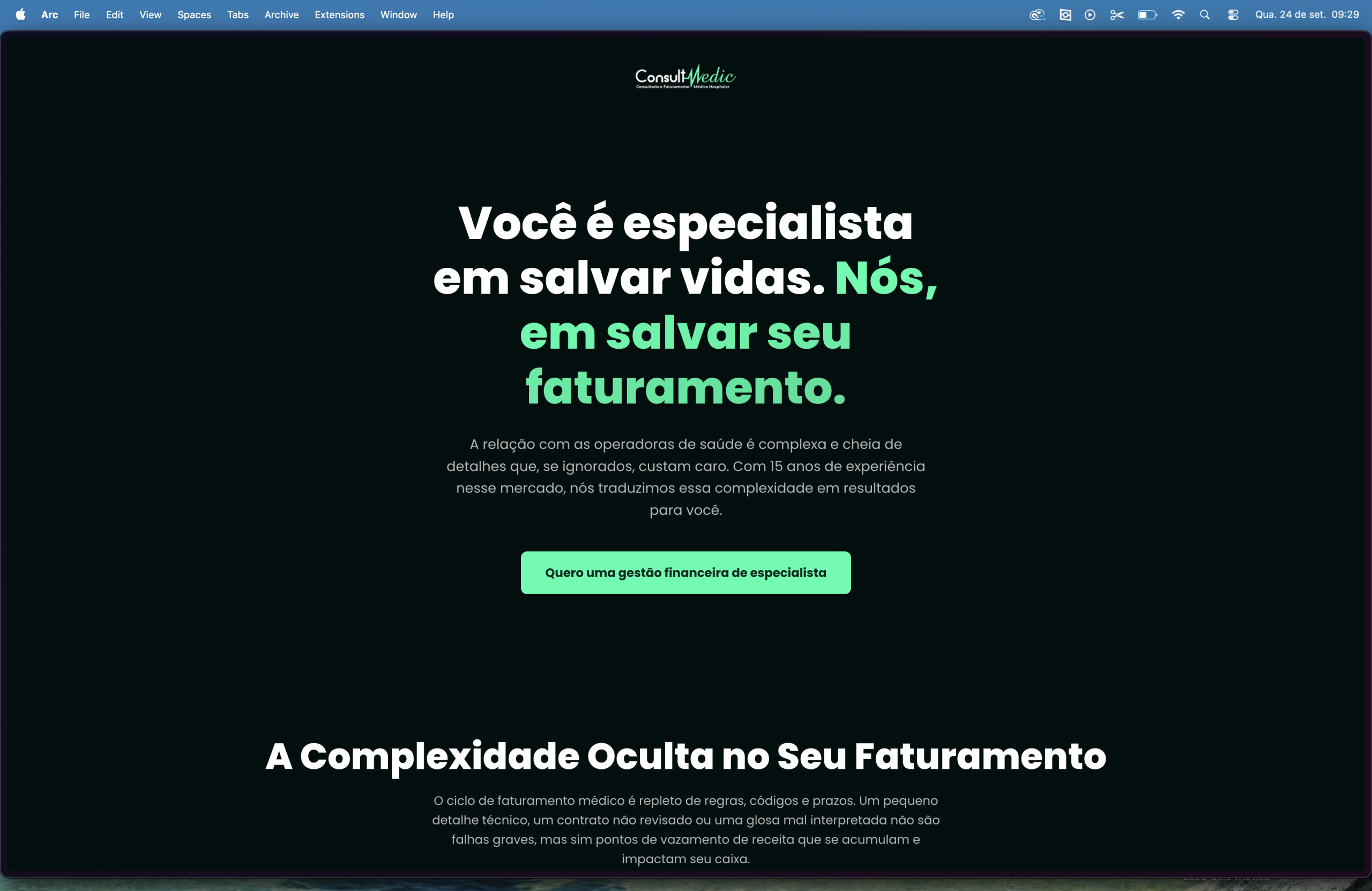 Modelo de site para serviços